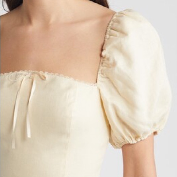 NWT Reformation Malvina Linen Mini Dress (size 4) - Picture 6 of 10